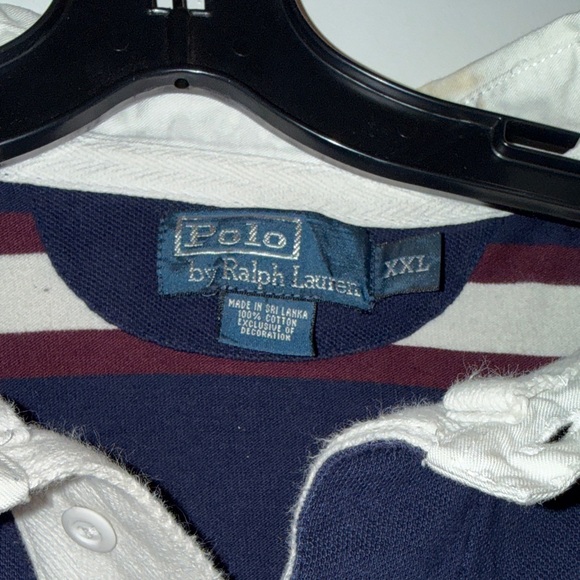 Polo by Ralph Lauren Men's Navy and White Striped Polo - Picture 2 of 4